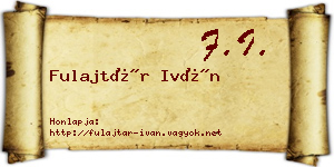 Fulajtár Iván névjegykártya
